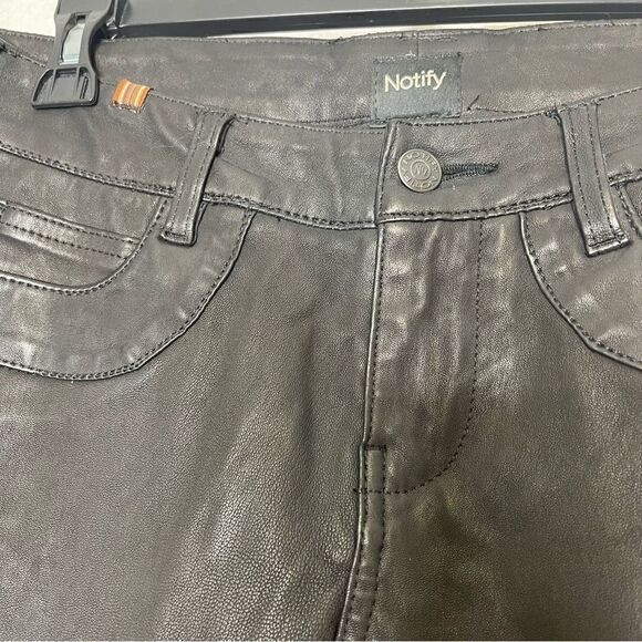 Notify Leather Zip Moto Skinny Pants 29 - Picture 3 of 6